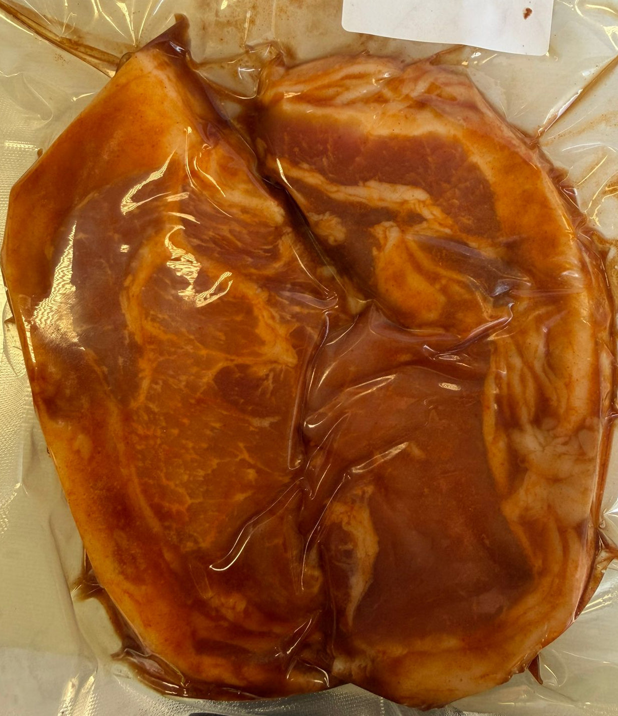 BBQ glaze pork loin steak