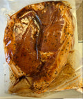 Black garlic pork loin steaks