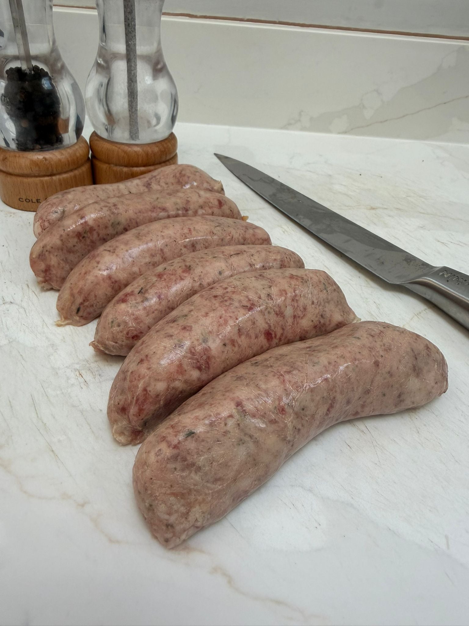 Garlic and herb sausages