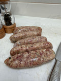 Pork and leek sausages